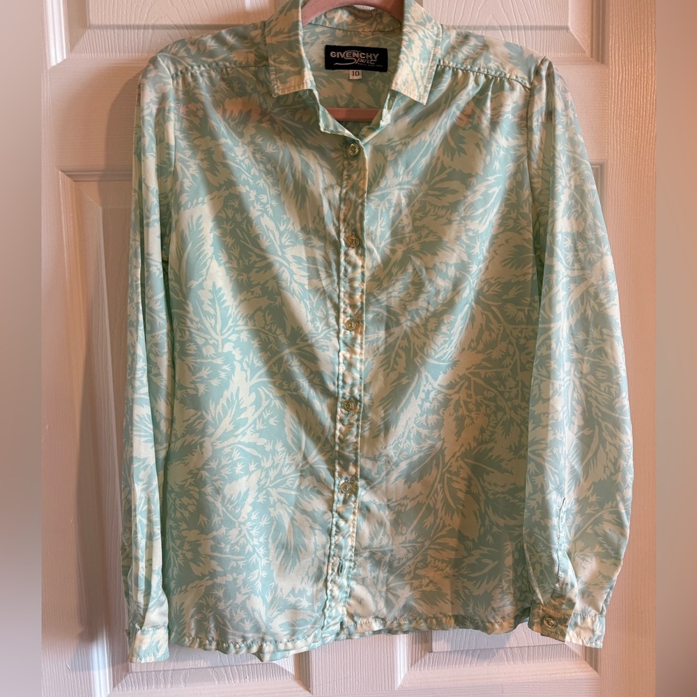Givenchy Vintage shirt button down vibrant colors Size 10 EUC Rare Designer Euro